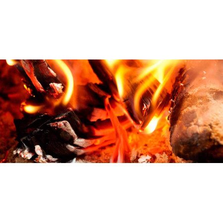 Heater with an fiery photo, Fire series, 005