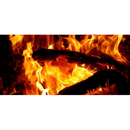 Heater with an fiery photo, Fire series, 008