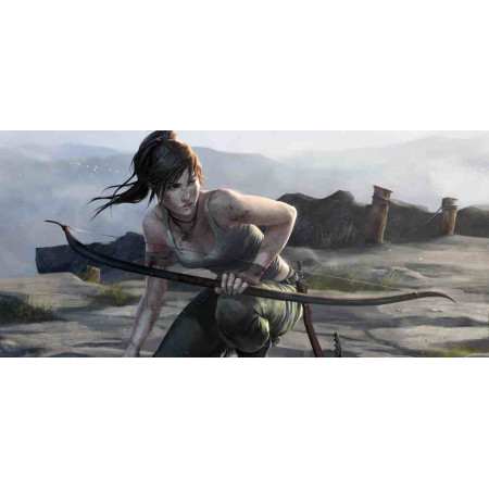 Принт "Lara Croft" прямоугольный, серия Герои, 010