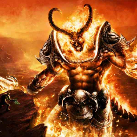 Принт "Саргарас, WarCraft III" квадратный, серия Герои, 015